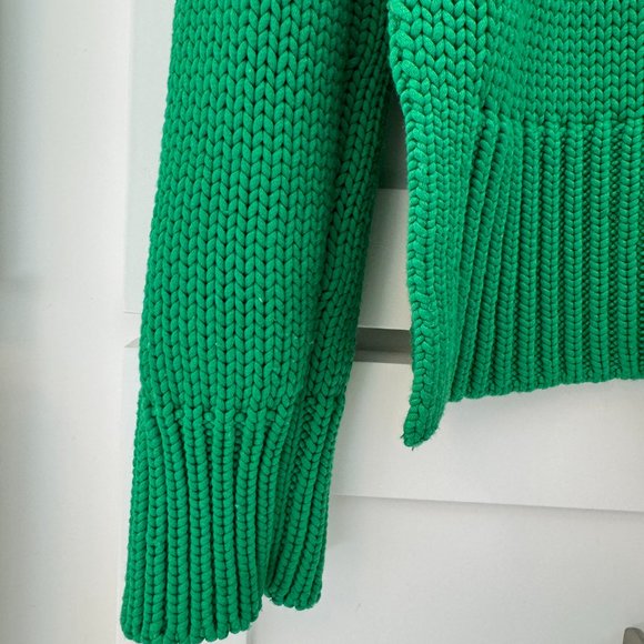 HUGO Relaxed Fit crew neck sweater with cashmere touch, fresh green - Picture 6 of 7